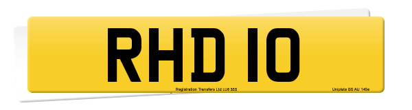 Registration number RHD 10